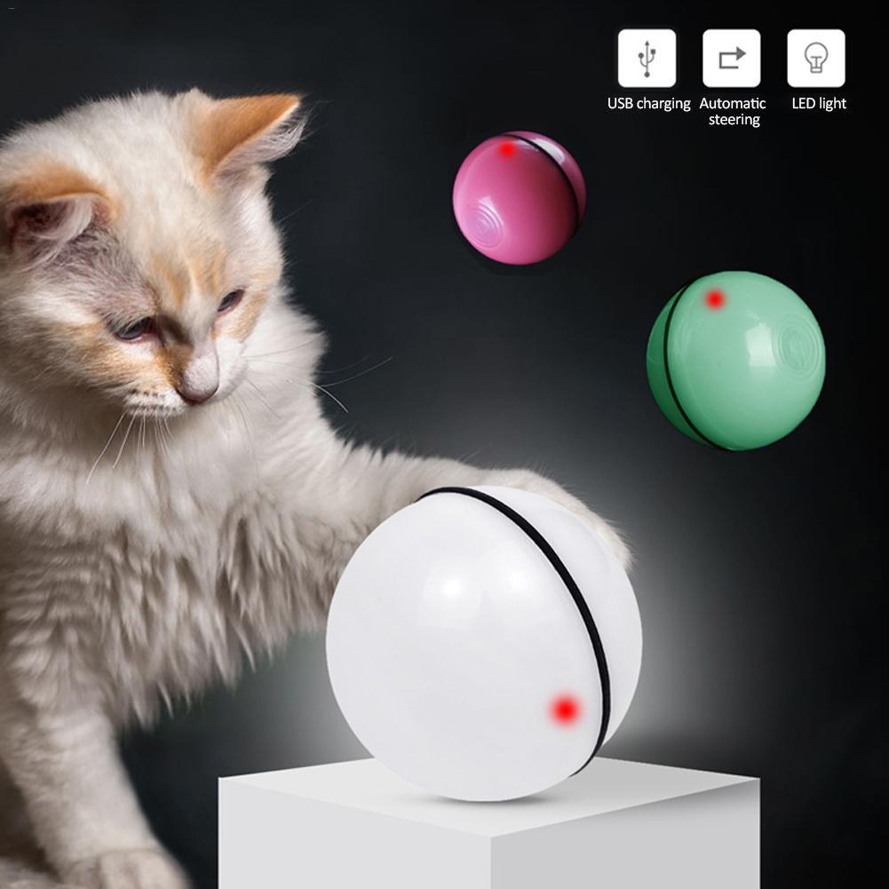 Balle roulante interactive à laser LED pour chat – jouet électronique à poursuivre
